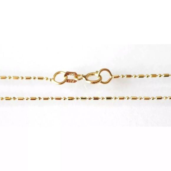 Real 14K Solid Gold 18” Unique Womens Chain - Picture 4 of 4